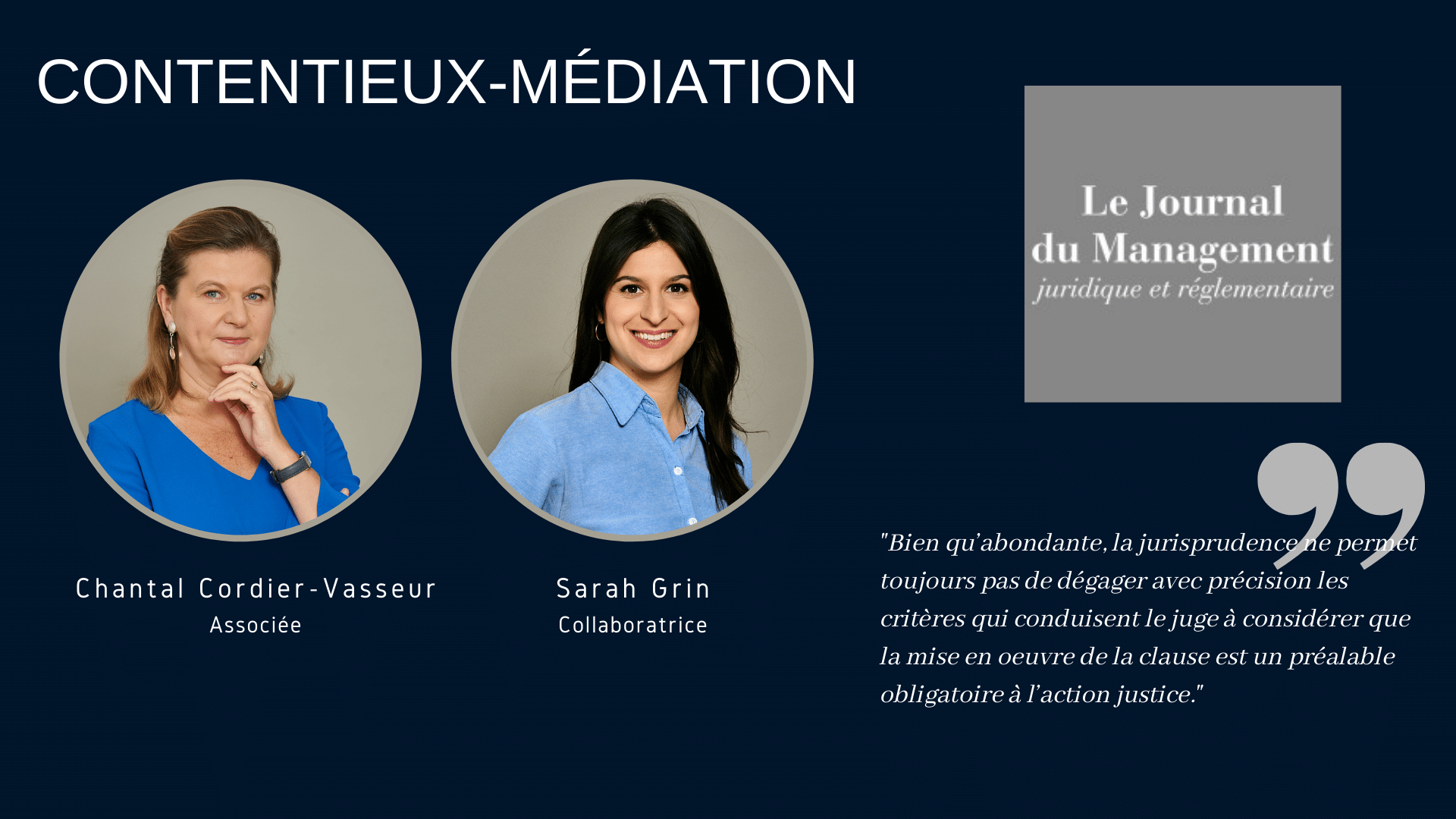 Lire la suite à propos de l’article LWA CONTENTIEUX  : lu dans le journal du Management Village de la Justice – Dossier spécial  Médiation inter-entreprises et Droit pénal des affaires